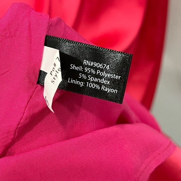 Boston Proper High Neck Halter Mini Fuchsia Dress - Picture 5 of 7